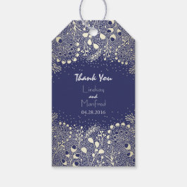 Hochzeit von Marine und Gold Wonderland Geschenkanhänger