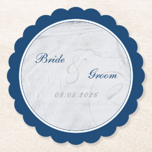 Hochzeit von Marine und White Sandy Untersetzer