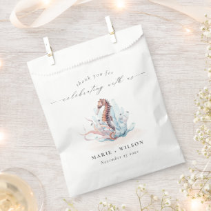 Hochzeit von Meeresalgen mit Unterwasser-Seepferd Geschenktütchen