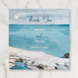 Hochzeit von Monogram, Wasserfarbe Geschenkanhänger