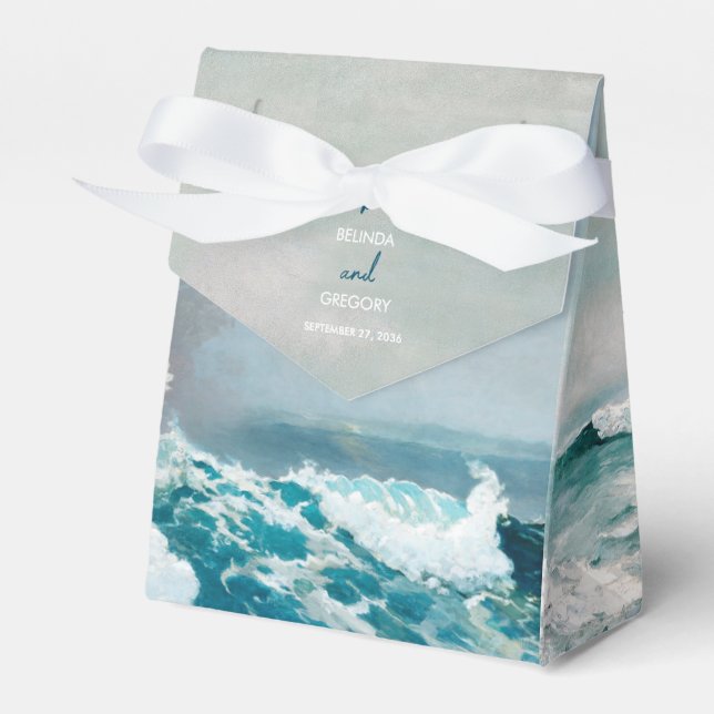 Hochzeit von Monogram, Wasserfarbe Geschenkschachtel (Vorderseite)
