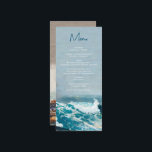 Hochzeit von Monogram, Wasserfarbe Menükarte<br><div class="desc">Ein wunderschönes Aquarellmeer Wellen thematisierte Hochzeitsdesign mit minimalistischen Akzenten und Monogramm. Dieses Design ist ideal für alle Hochzeiten im Frühjahr,  Sommer,  Herbst und Winter. Ein elegantes Aquarelldesign in zeitgenössischem Design. Ein elegantes Hochzeitsmenü am Strand mit modernen Elementen. Auch die passenden Hochzeitseinladungen und andere Schreibwaren sind verfügbar.</div>