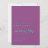 Hochzeit von Moody Plum und Schiefer Retro Typogra