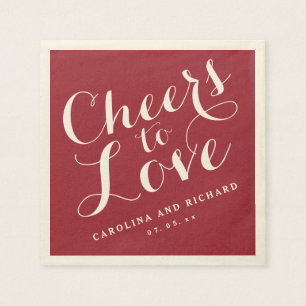 Hochzeit von Napkins   Marsala Cheers zur Liebe Serviette