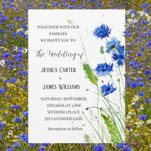 Hochzeit von Navy Blue Cornflowers