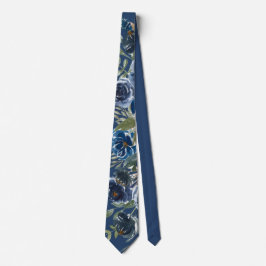 Hochzeit von Navy Blue Painted Peony Blume Groom Krawatte