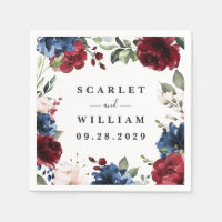 Hochzeit von Navy Blue und Burgund Blush Pink Flor