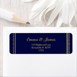 Hochzeit von Navy Blue und Gold Frame