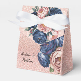 Hochzeit von Navy Blue und Rose Gold Geschenkschachtel