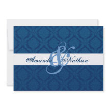 Hochzeit von Navy Blue und White Diamond Damask