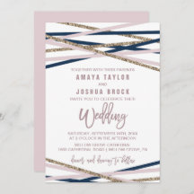Hochzeit von Navy Blush und Gold Streamers