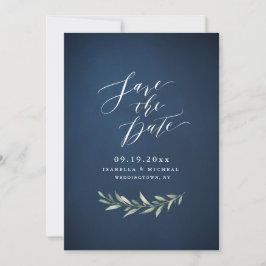 Hochzeit von Navy, einfacher Kalligrafie, rustikal Save The Date