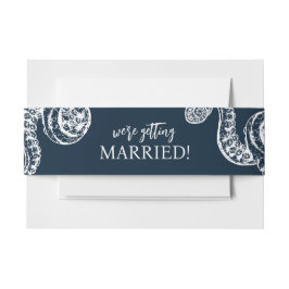 Hochzeit von Navy-Oktopus Einladungsbanderole