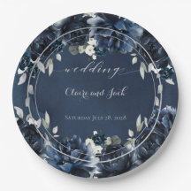 Hochzeit von Navy Peony 9 Zoll Abendessen