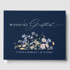 Hochzeit von Navy Spring Wildblume Meadow Garden Gästebuch