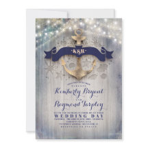 Hochzeit von Navy und Gold Nautic Anchor Beach
