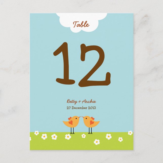 Hochzeit von niedlichen Cartoon Postkarte (Vorderseite)