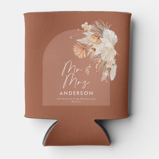 Hochzeit von Pampas-Gras aus Terracotta Dosenkühler (Vorderseite)