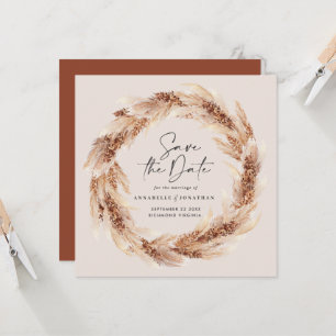 Hochzeit von Pampas-Gras in Böhmen Einladung