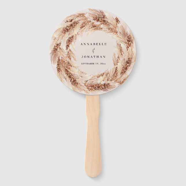 Hochzeit von Pampas-Gras in Böhmen Fächer (Vorderseite)