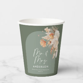 Hochzeit von Pampas-Gras in Böhmen Pappbecher