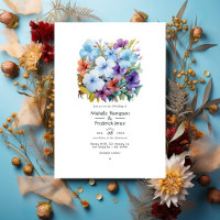 Hochzeit von Periwinkle, Türkis und Rotbraun