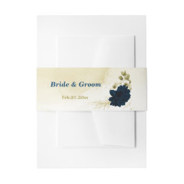 Hochzeit von phantastischen marineblauen Blume Einladungsbanderole