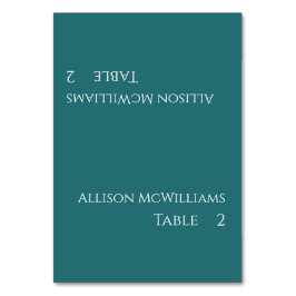 Hochzeit von Platzkarten - Smaragdgrün - Tischnummer