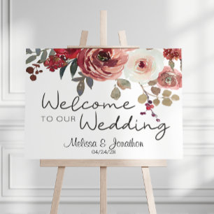 Hochzeit von Red Blush Bloral Rose Poster