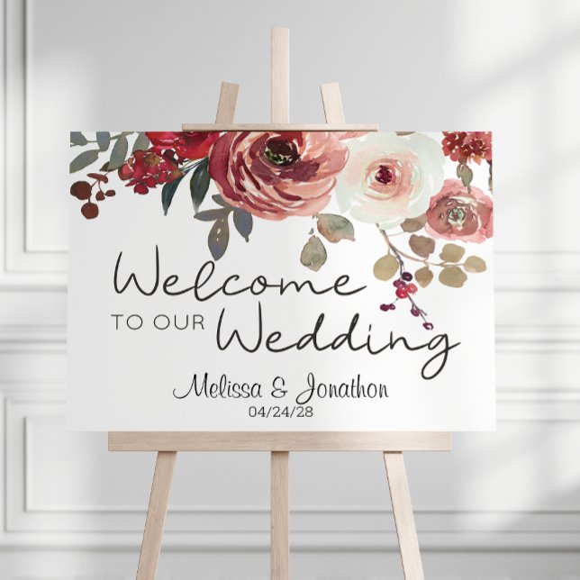 Hochzeit von Red Blush Bloral Rose Poster (Von Creator hochgeladen)