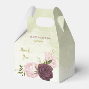 Hochzeit von Rosa Blumengrün Geschenkschachtel