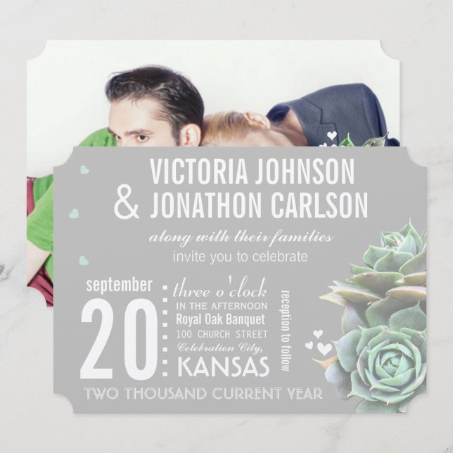 Hochzeit von rosa Lavendel und gelber moderner Typ Einladung (Vorne/Hinten)