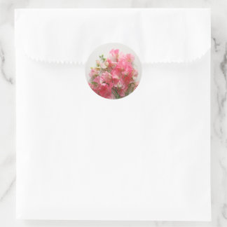 Hochzeit von Rosa Runder Aufkleber