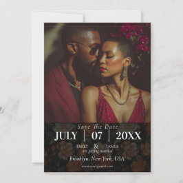 Hochzeit von Rose der klassischen Wildblume Save The Date