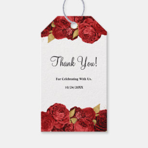 Hochzeit von Rot und Gold Geschenkanhänger