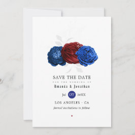 Hochzeit von Rot-Weiß und Blau-Amerikanische Unabh Save The Date