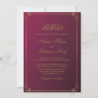 Hochzeit von Roten Muskeln Einladung