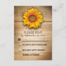Hochzeit von rustikalen Holzliedern RSVP