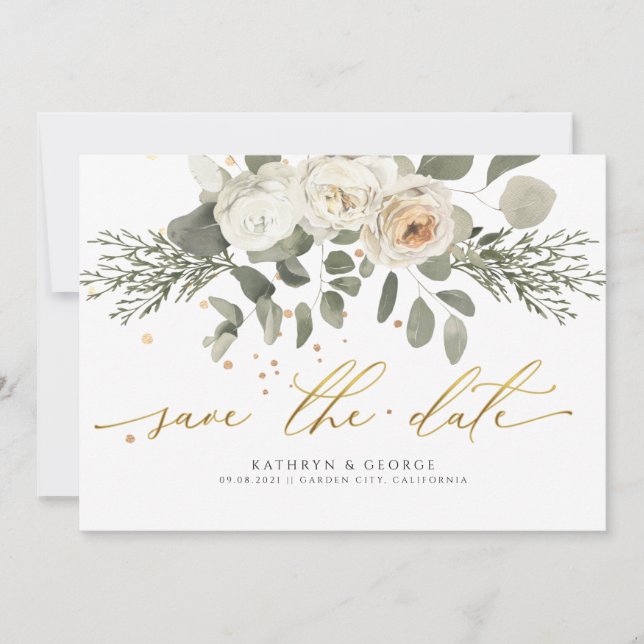 Hochzeit von sanften Korallenbäumen Save The Date (Vorderseite)