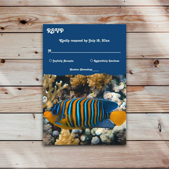 Hochzeit von Seefischöfen Nautical Coastal Beach RSVP Karte (Von Creator hochgeladen)