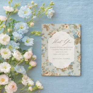 Hochzeit von Shabby Chicen Dankeskarte