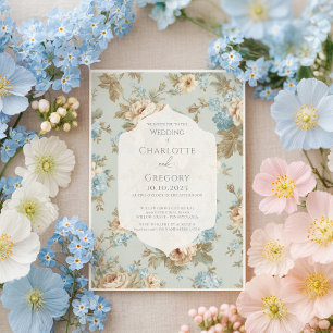 Hochzeit von Shabby Chicen Einladung