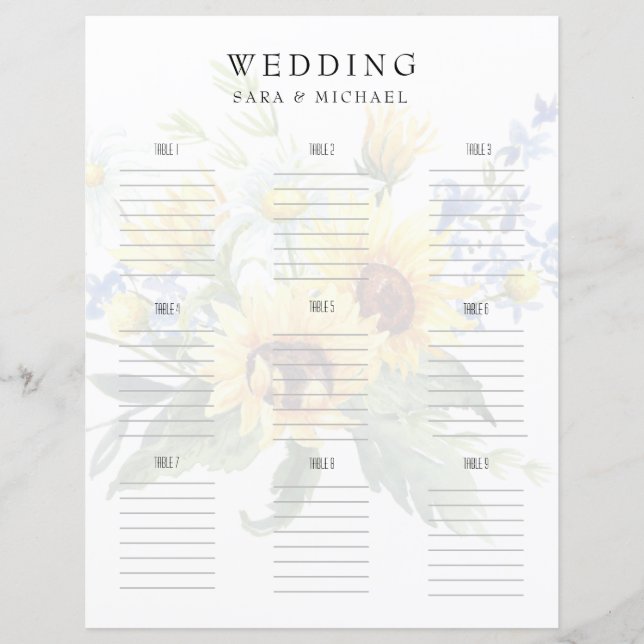 Hochzeit von Sonnenblumen in Bloom (Vorderseite)