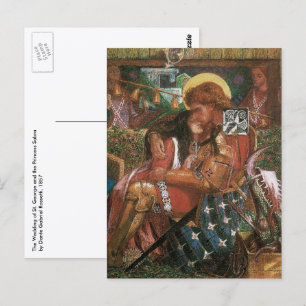 Hochzeit von St. Georg und Prinzessin Sabra von Ro Postkarte