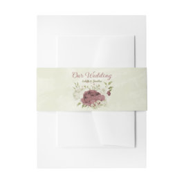 Hochzeit von staubigen Rose-Blume Einladungsbanderole