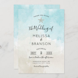 Hochzeit von Strandseefischen Einladung