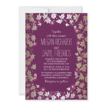 Hochzeit von String Lights Plum und Gold Garden