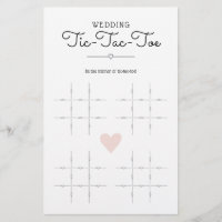 Hochzeit von Tic-Tac-Toe mit Herz-Tisch-Spiel