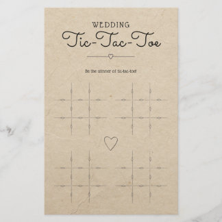 Hochzeit von Tic-Tac-Toe mit Herz-Tisch-Spiel
