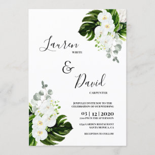 Hochzeit von tropischen Orchideen Einladung